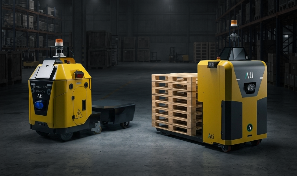 Ati robot continuously supplying packaging materials to high-speed production line