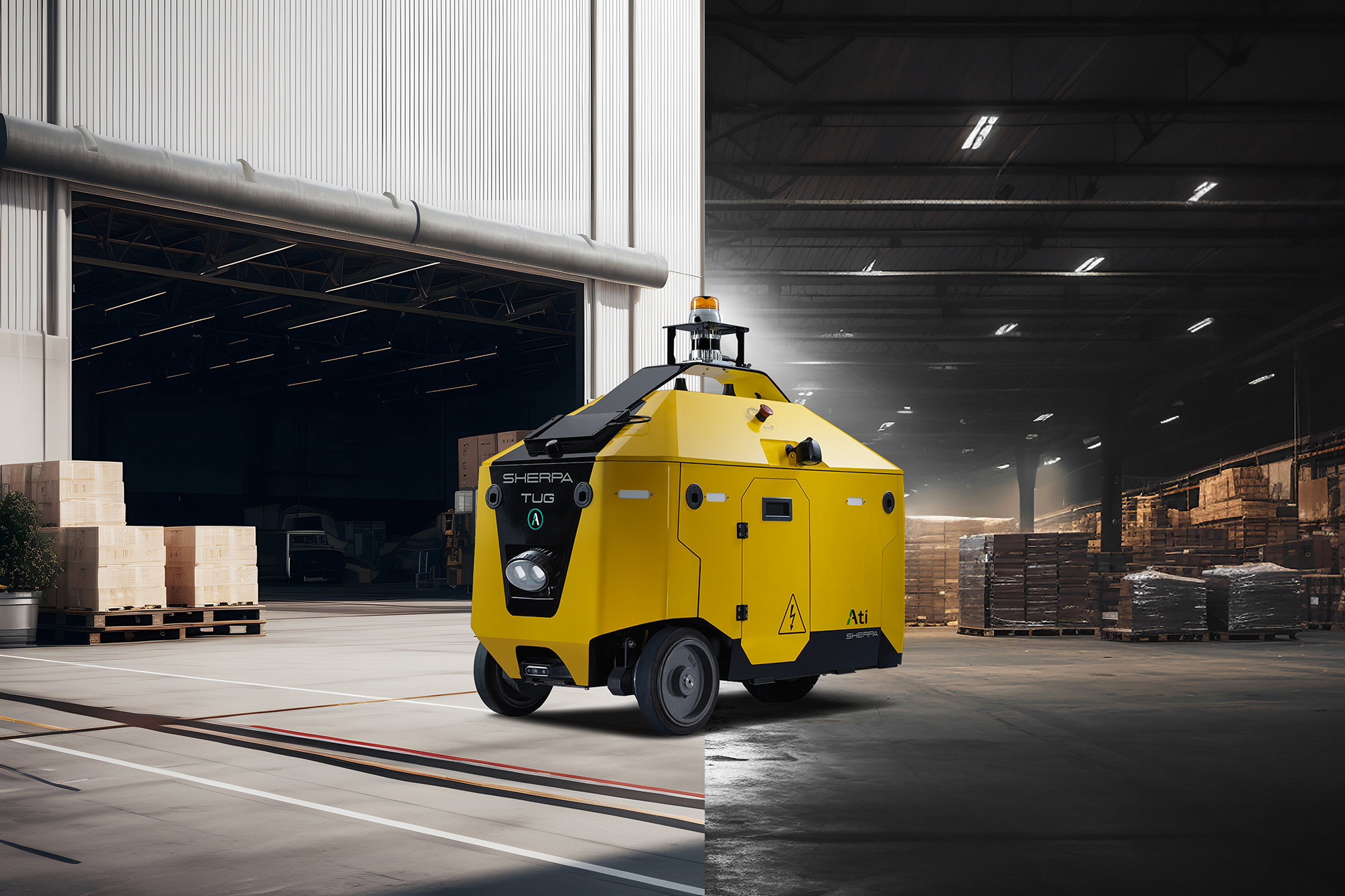 Ati Robotics operating in both indoor and outdoor factory environments