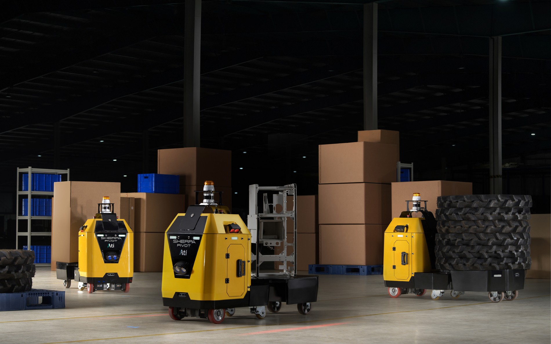 Sherpa Pivot versatile material mover robot