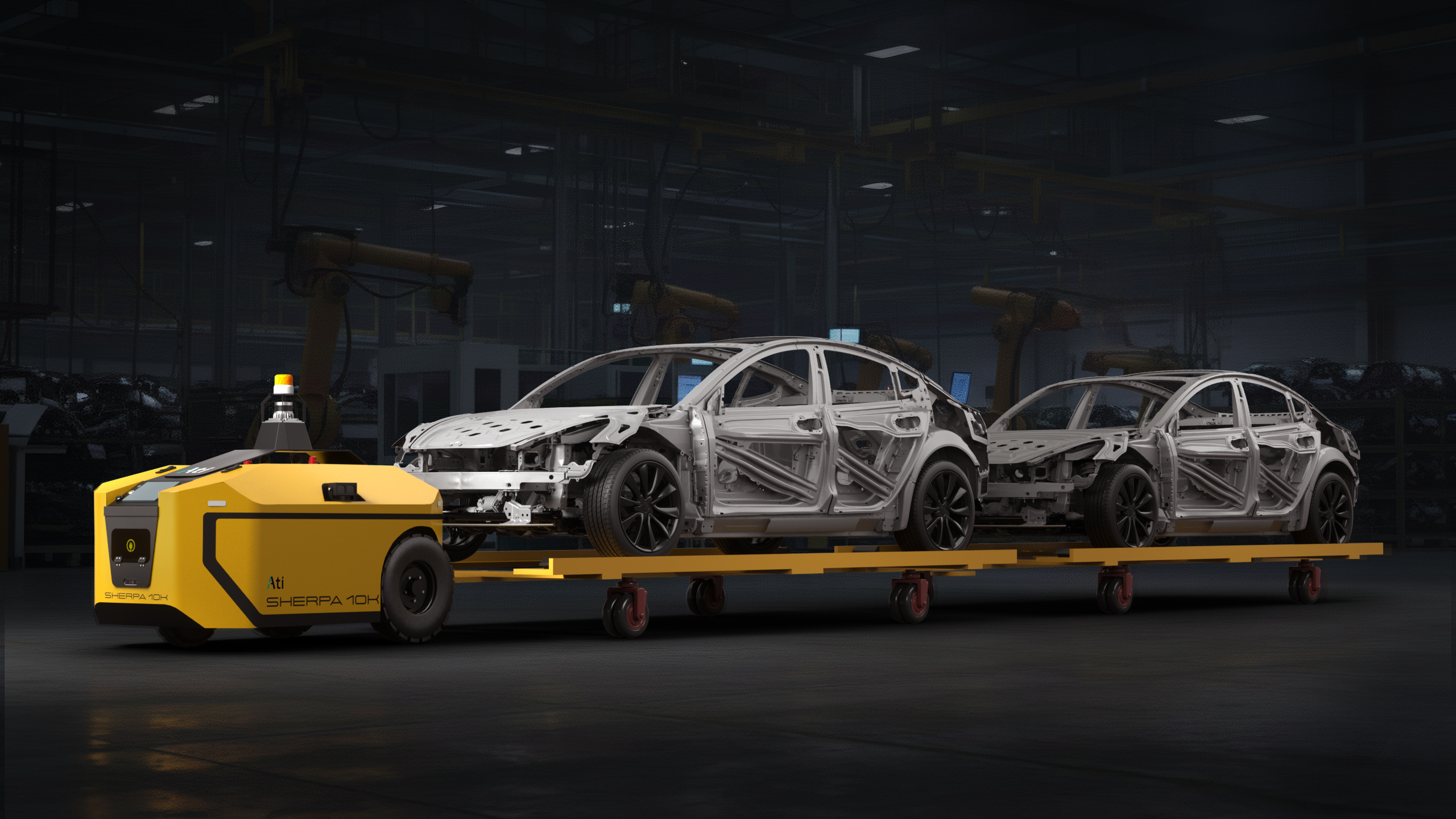 Sherpa 10K robots deployed in active manufacturing facility