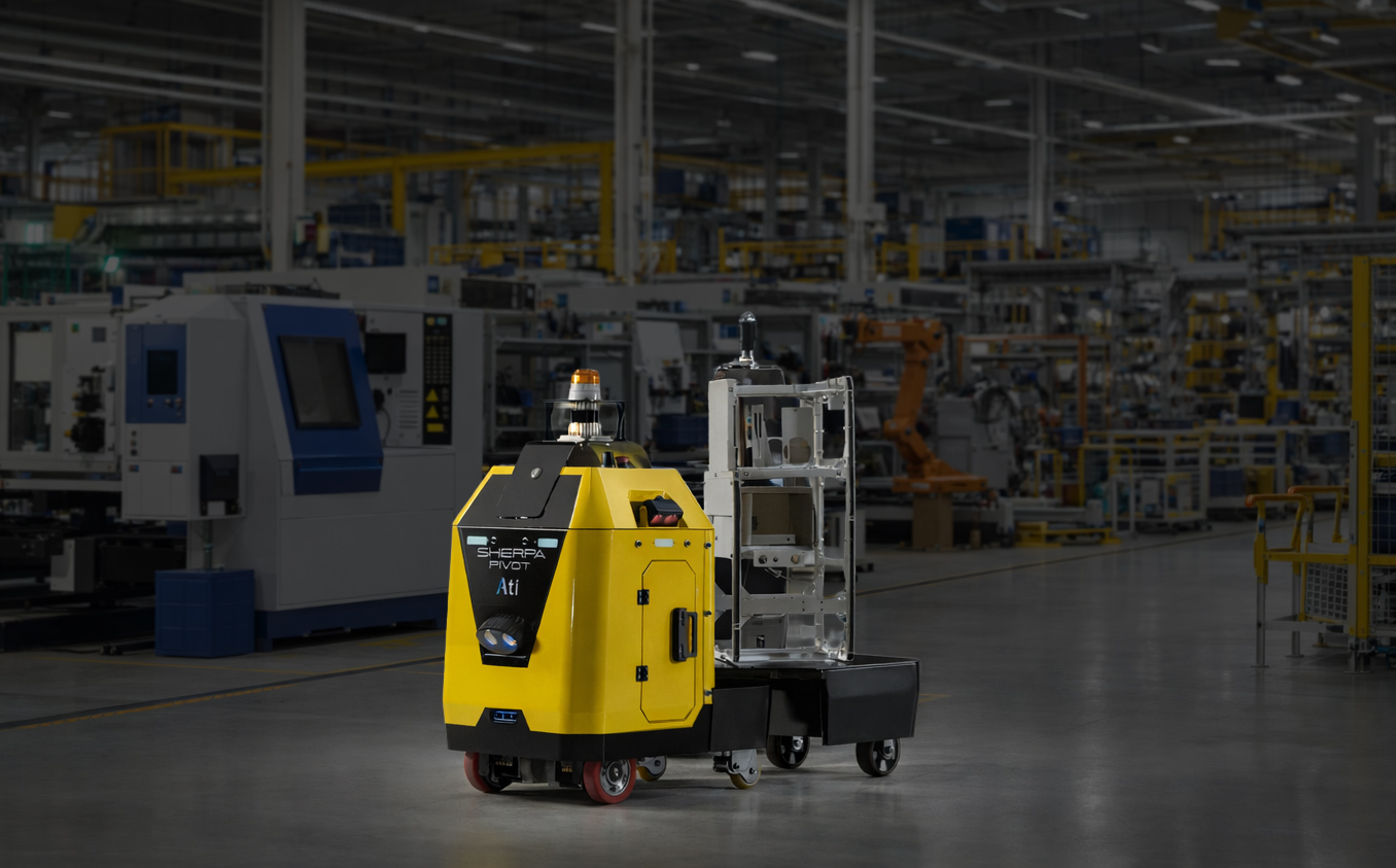 Lifting & Handling solution — Sherpa robot in tight factory aisle