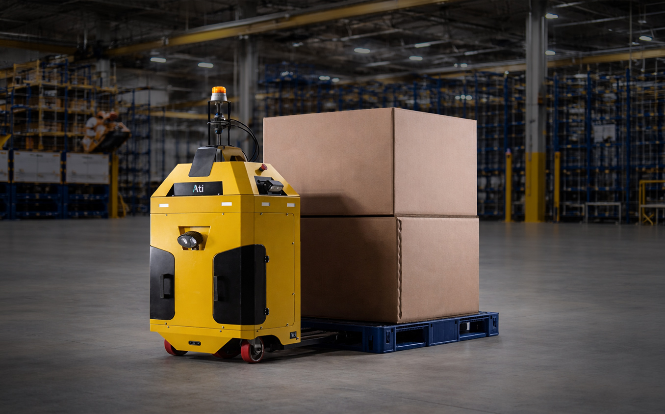 Pallet handling solution — Sherpa Pallet Mover in operation