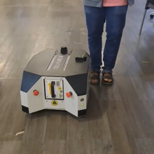 The bot traversed very close to a human.